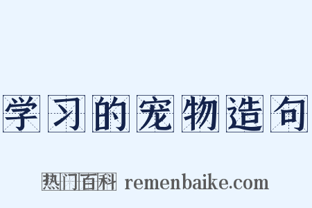 学习的宠物造句是什么意思的图片